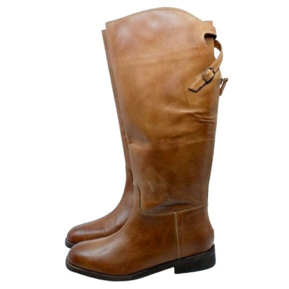 FREE PEOPLE~Everly~EQUESTRIAN BOOTS Tan Leather SIZE 9 NEAR NEW - Picture 6 of 6